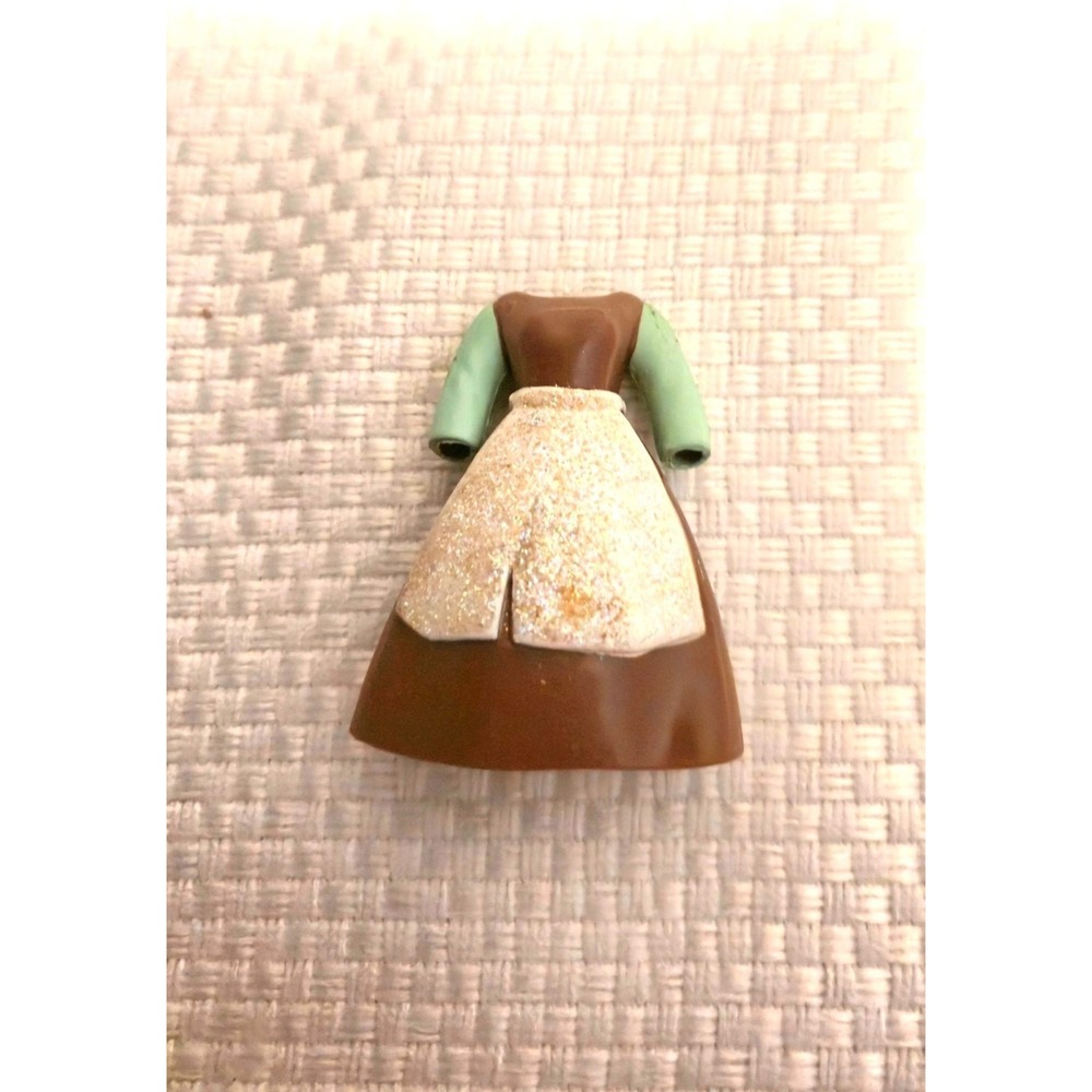 Vintage Polly Pocket Disney Princess Cinderella Brown Glitter Dress Accessory